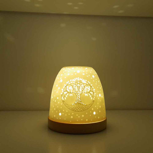 Irish Home | Porcelain Starlight Celtic Tree of Life Votive