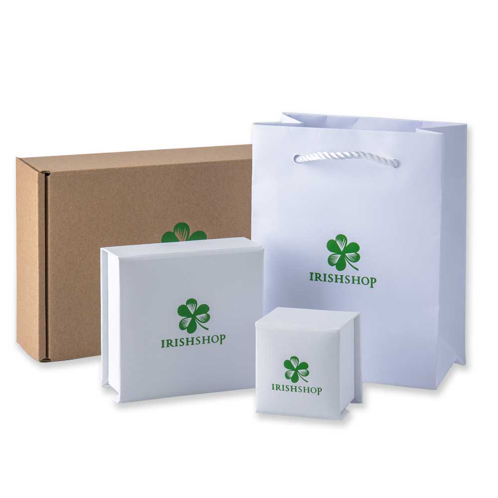 claddagh earrings - blue sodalite