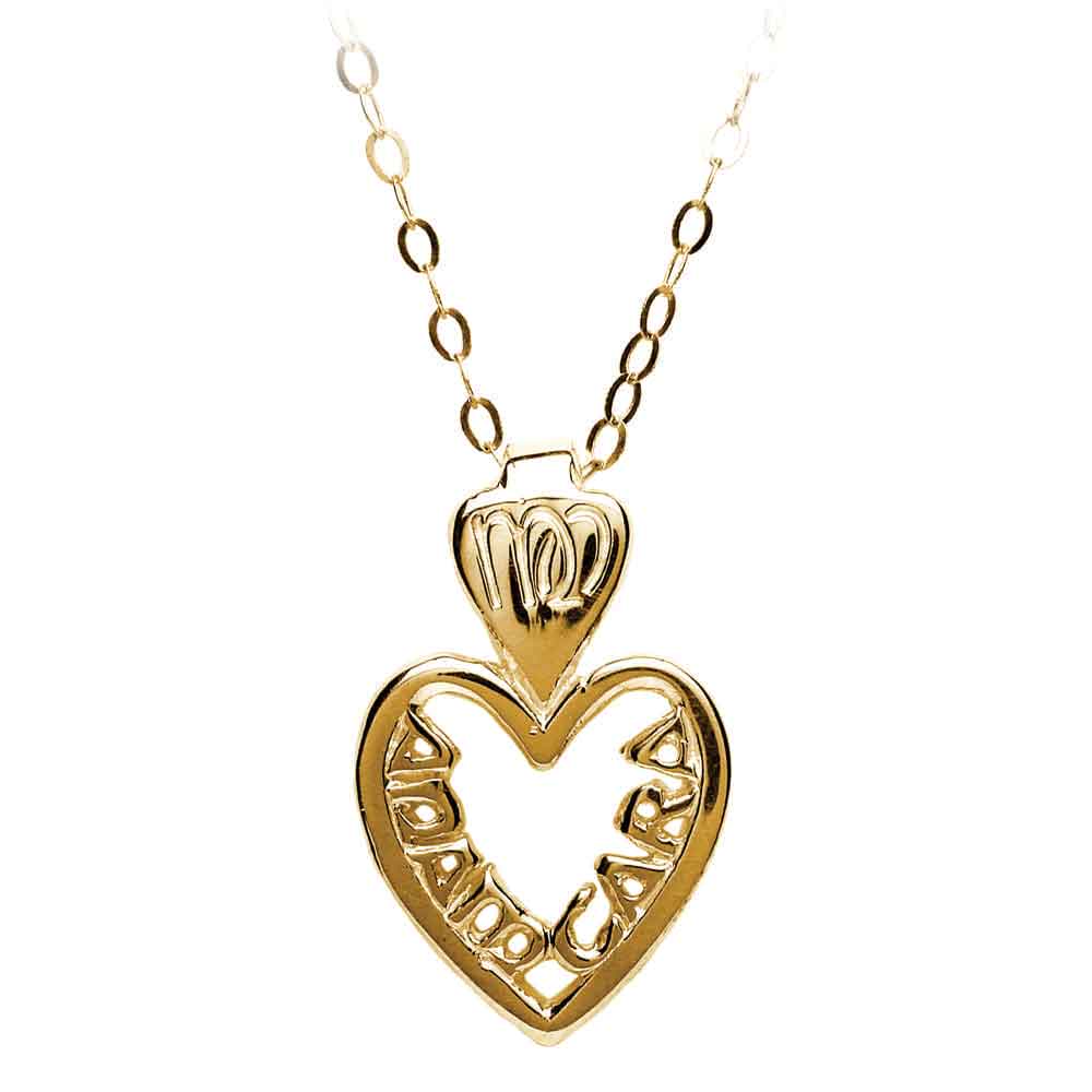 irish necklace | mo anam cara my soul mate pierced heart pendant with chain