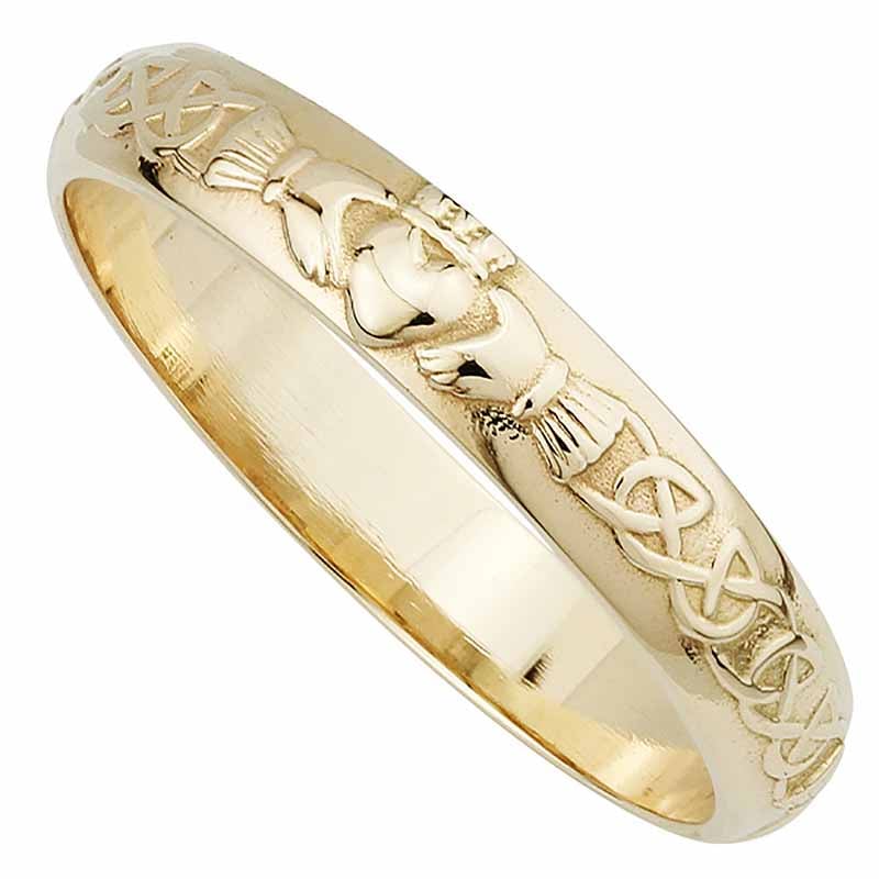 claddagh ring - ladies 14k gold claddagh wedding band