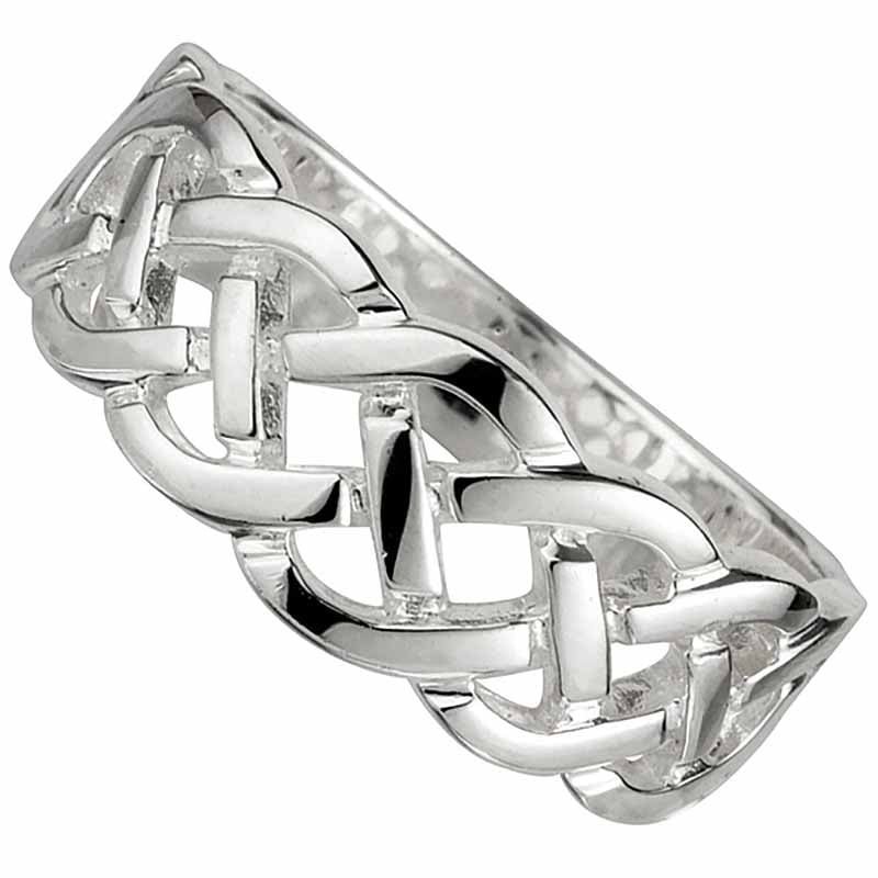 celtic ring - ladies sterling silver woven celtic