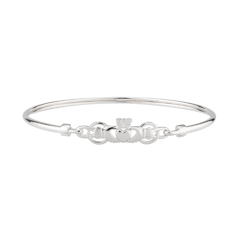 claddagh bangle - sterling silver classic claddagh bangle