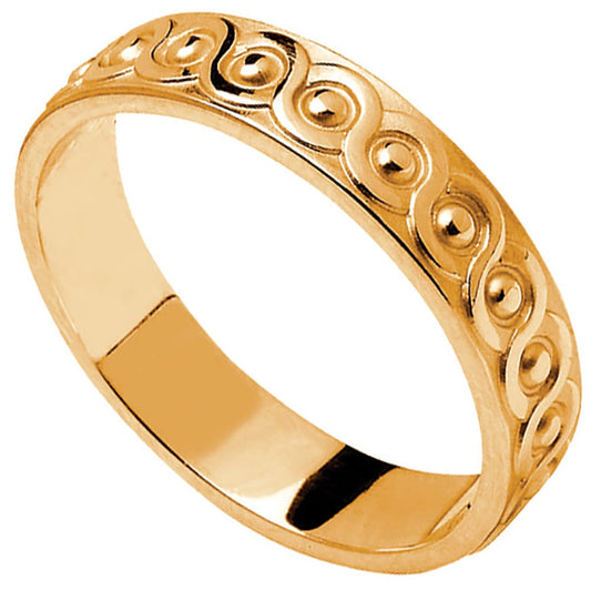 Celtic Ring | Ladies Celtic Spirals Gold Irish Wedding Ring