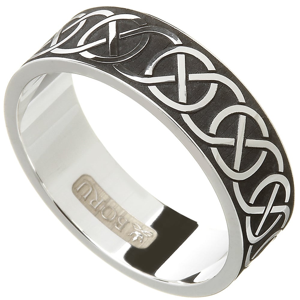 celtic ring - men's celtic circle knot wedding ring