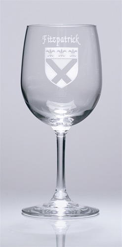 Product image for Personalized Irish Coat of Arms Wine Glasses - Set of 4