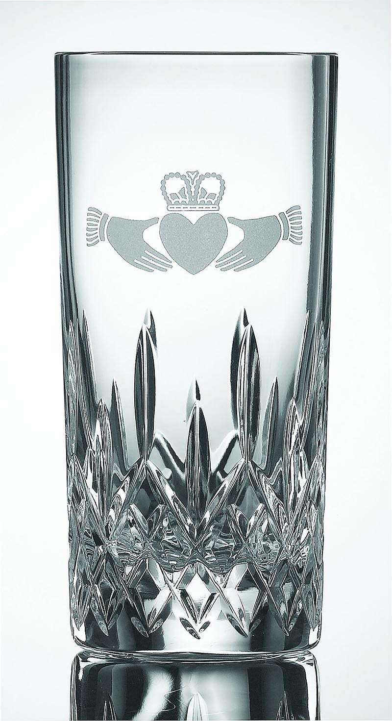 Product image for Galway Crystal Claddagh Hi-Ball Glass (Pair)