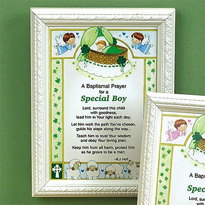 Product image for Irish Baptismal Prayer Print -- Boy