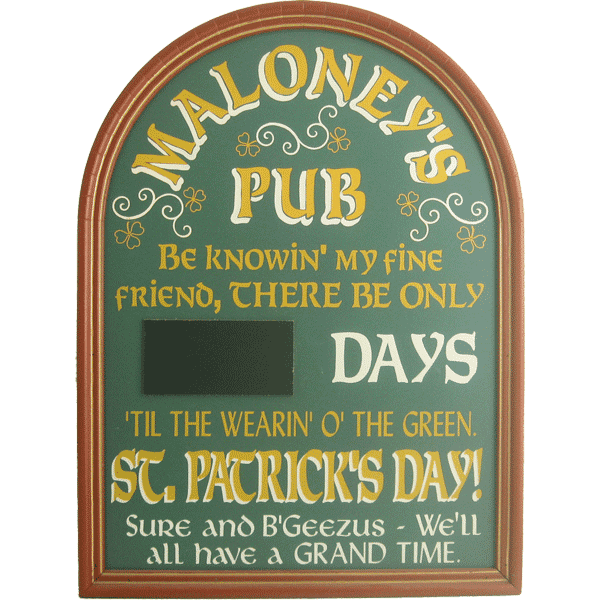 Product image for Personalized St. Patrick's Day Countdown Sign