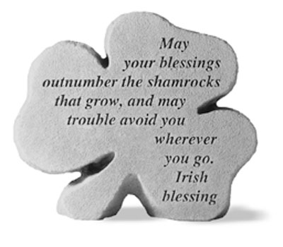 Product image for May Your Blessings Shamrock Stone