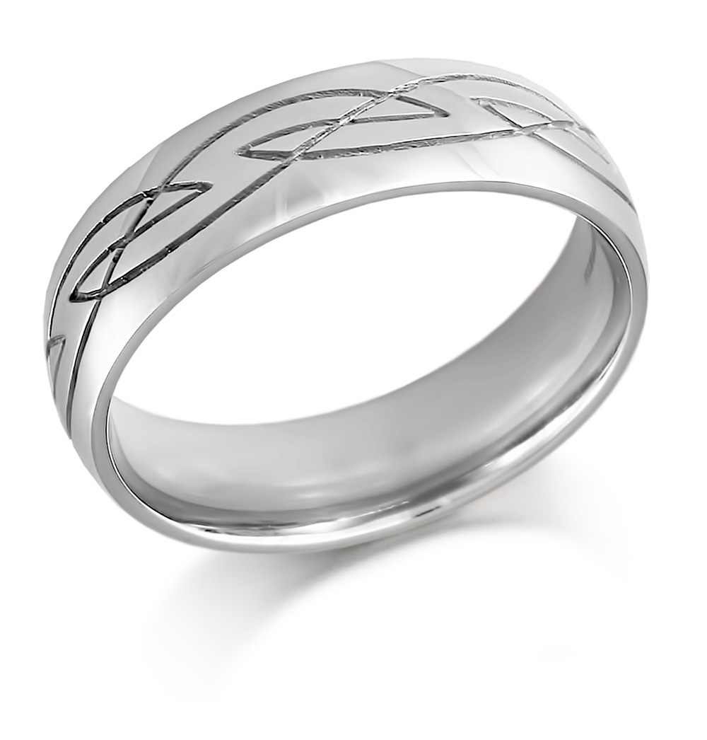 Product image for Celtic Wedding Ring - Ladies Celtic Design Irish Wedding Ring