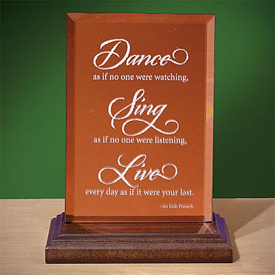 Product image for 'Dance, Sing, Live' Mirror Plaque