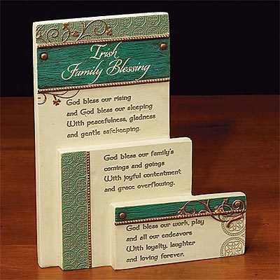 Product image for 'Irish Family Blessing' Layered Plaque