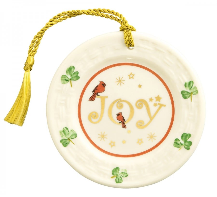 Product image for Irish Christmas - Belleek Joy Plate Ornament