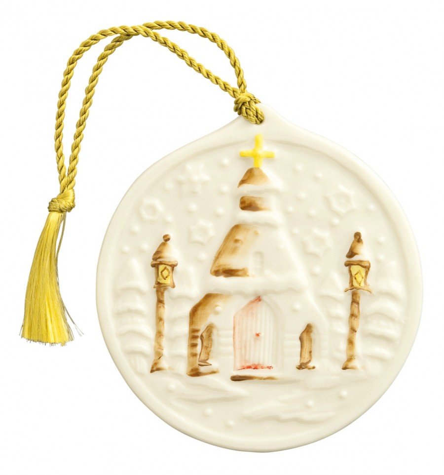 Product image for Irish Christmas - Belleek Snowflake Church Ornament
