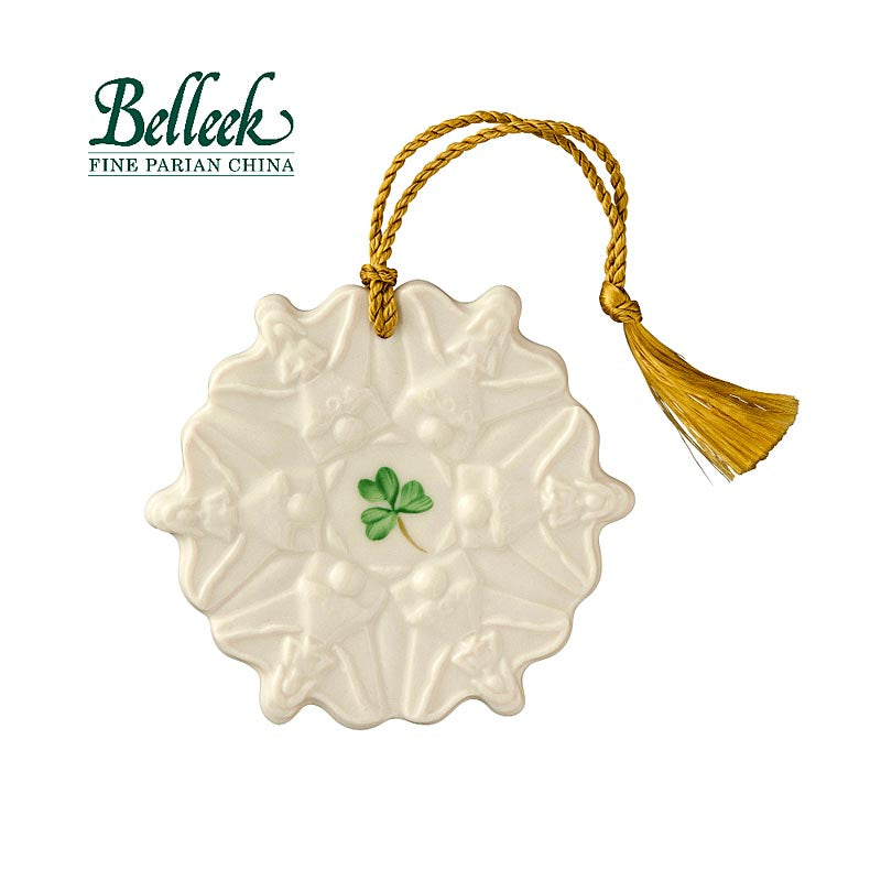 Irish Christmas Belleek Angel Snowflake Ornament at BLK4252