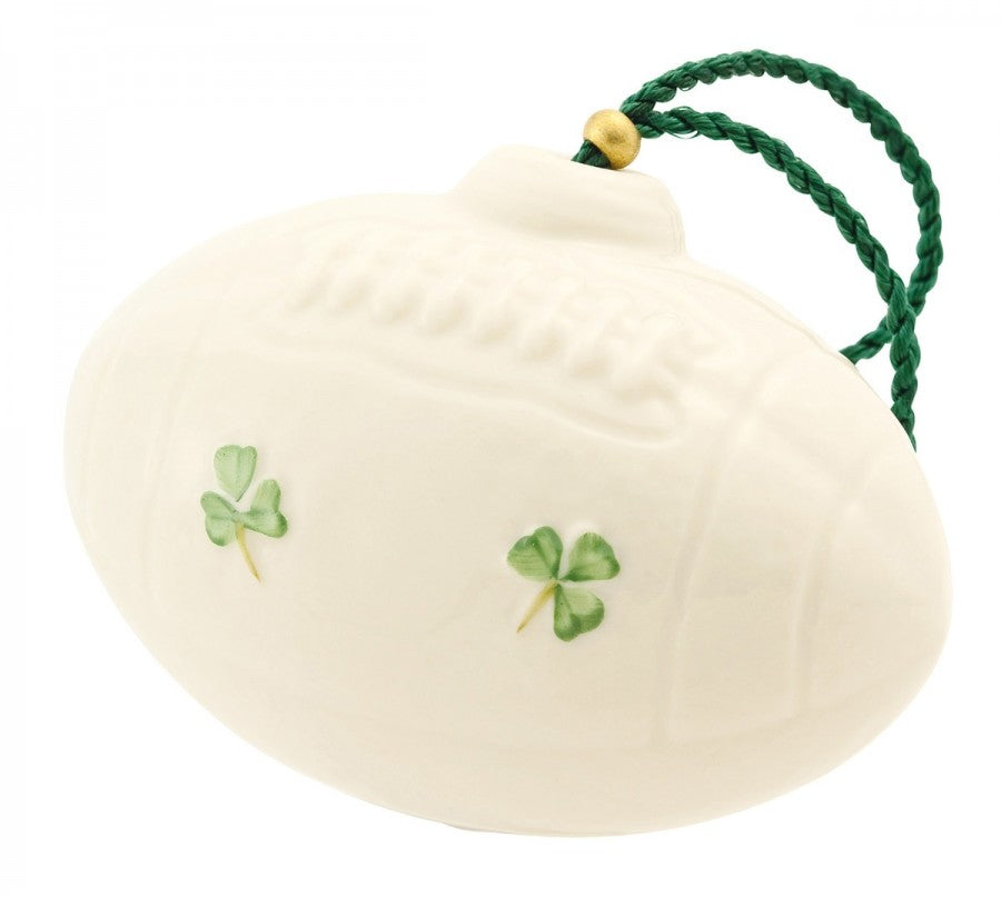 irish christmas belleek rugby football ornament at irish christmas belleek rugby football ornament at