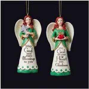 Product image for Irish Christmas - Irish Angel Ornaments - Set of 2