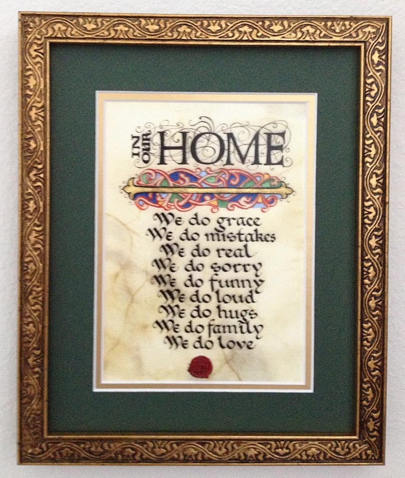 Irish Framed Print In Our Home at CAC4330GGR