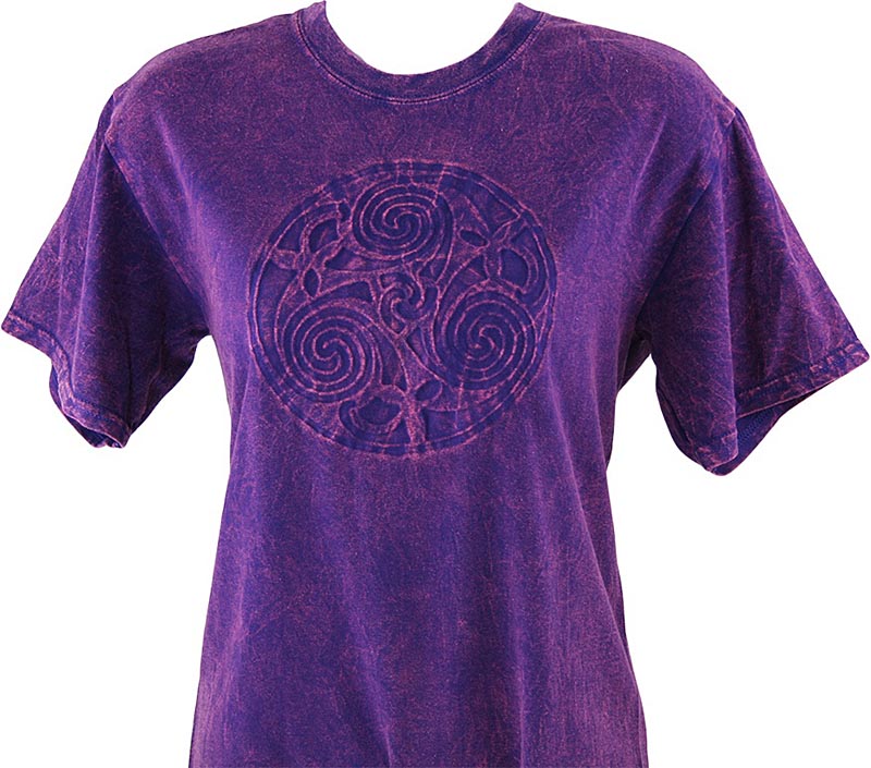 Product image for Irish T-Shirt - Embossed Triskele - Purple