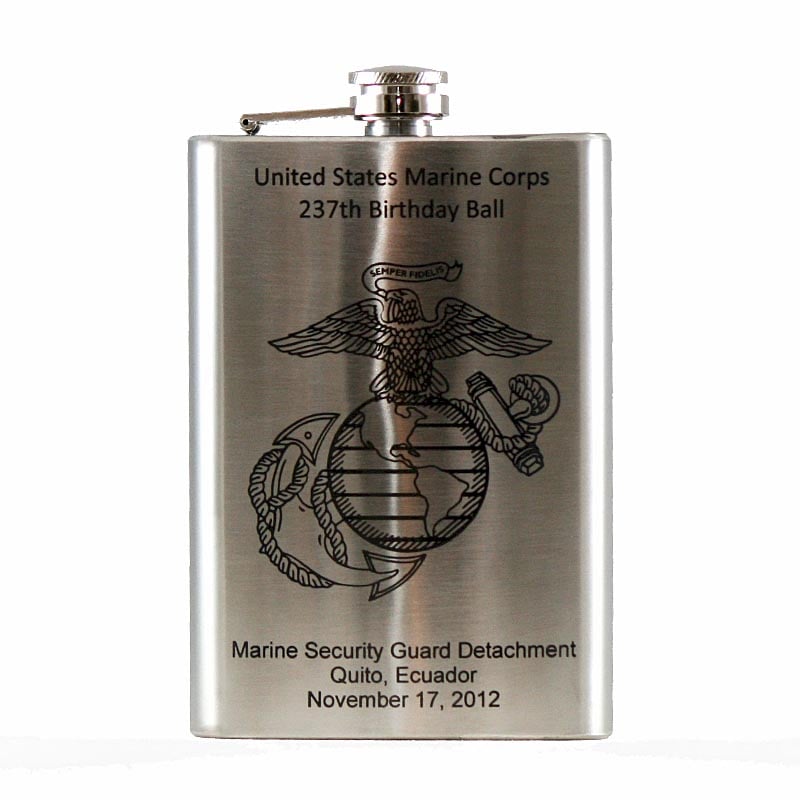 Product image for Personalized Premium Irish Hip Flask 8oz Stainless Steel