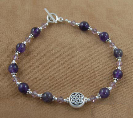 Product image for Celtic Bracelet - Gemstone & Swarovski Celtic Knot Bracelet