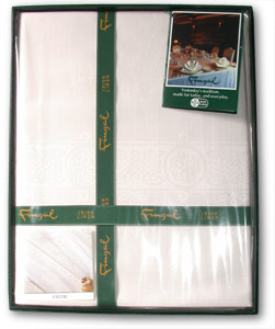Product image for Irish Linen Tablecloth - 54 inch x 90 inch 100% Linen Damask Irish Tablecloth