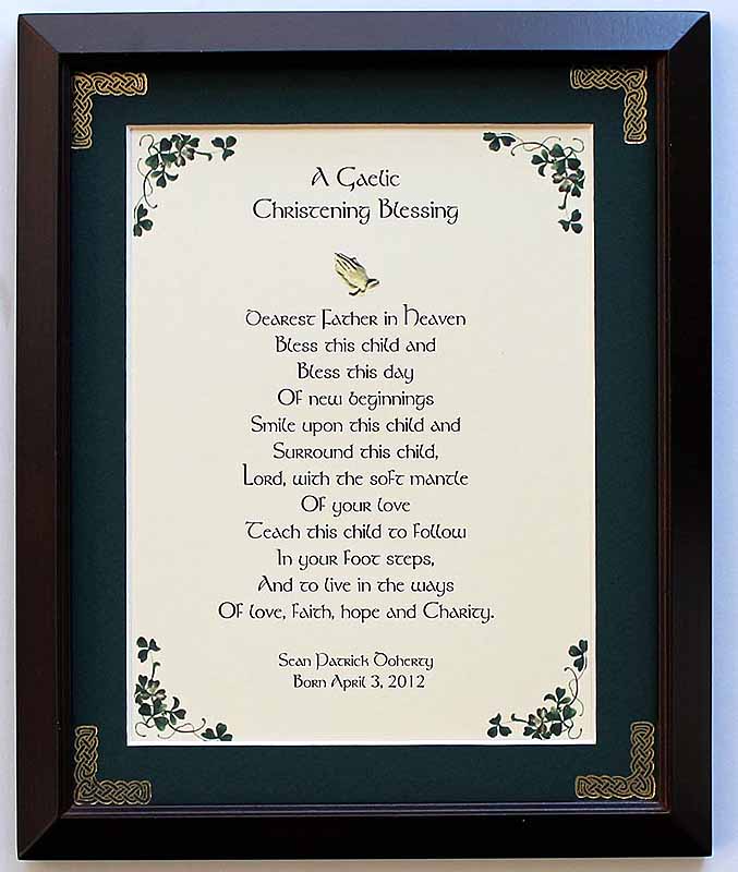 Product image for Personalized A Gaelic Christening Framed Print