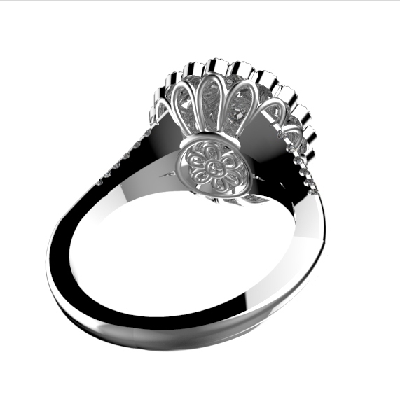 Product image for Celtic Ring - 14k White Gold Celtic 1 ct. Diamond Engagement Ring