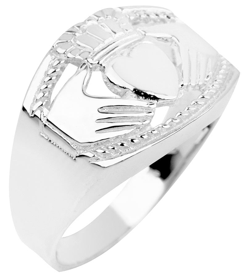 Product image for Claddagh Ring - Men's Sterling Silver Claddagh Ring Bold