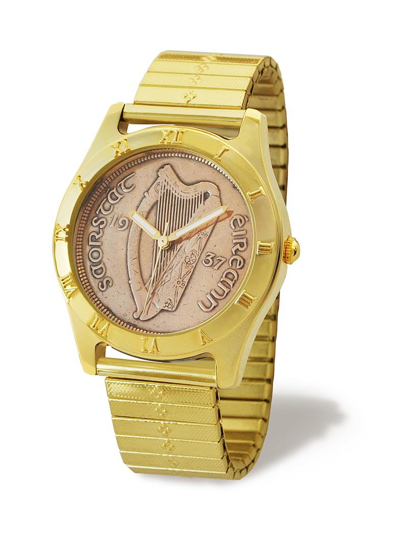 Product image for Irish Penny Watch - Gold Flex Band