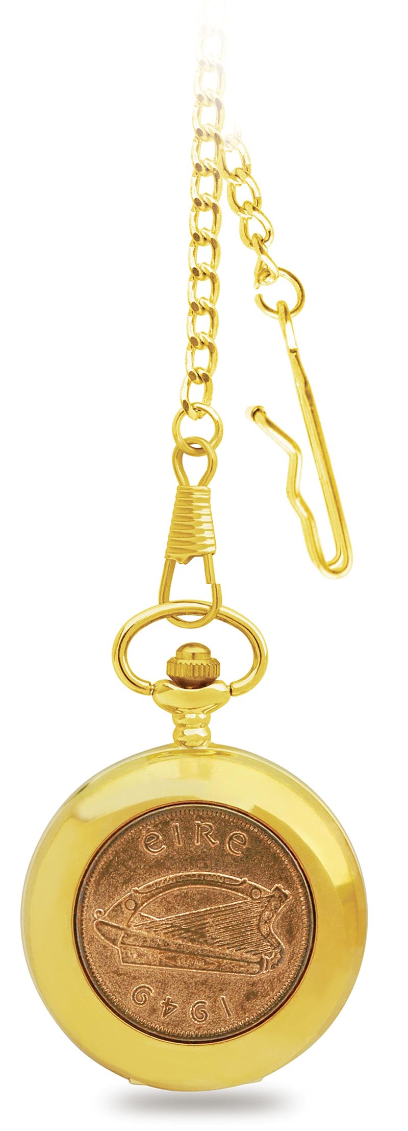 Product image for Irish Penny Pocket Watch - Gold Plated