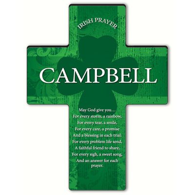 Product image for Personalized Irish Blessing Shamrock Cross - An Irish Prayer