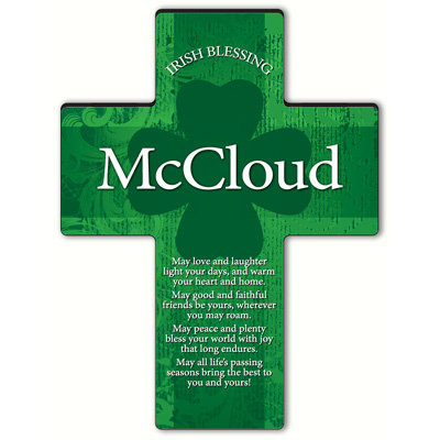 Product image for Personalized Irish Blessing Shamrock Cross - Old Irish Blessing 1