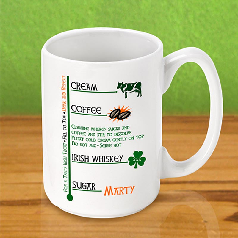 Personalized Irish Coffee Mug Irish Coffee at