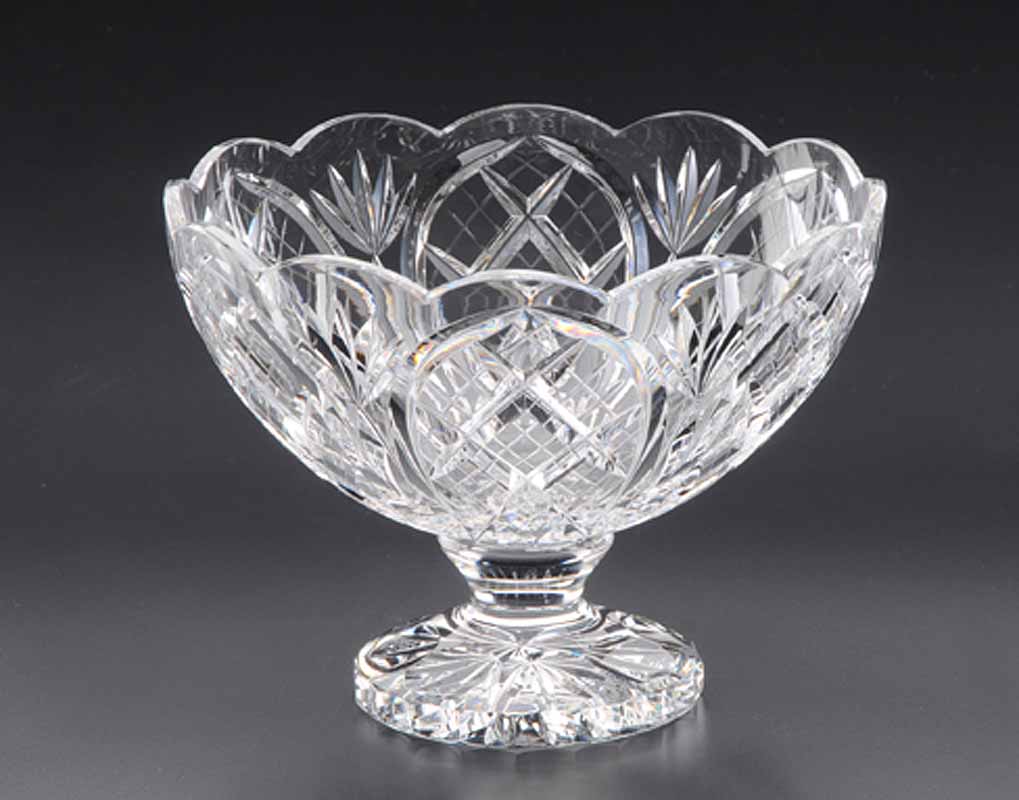 Product image for Irish Crystal - Heritage Irish Crystal 8 inch Cathedral Compote Scalloped Bowl