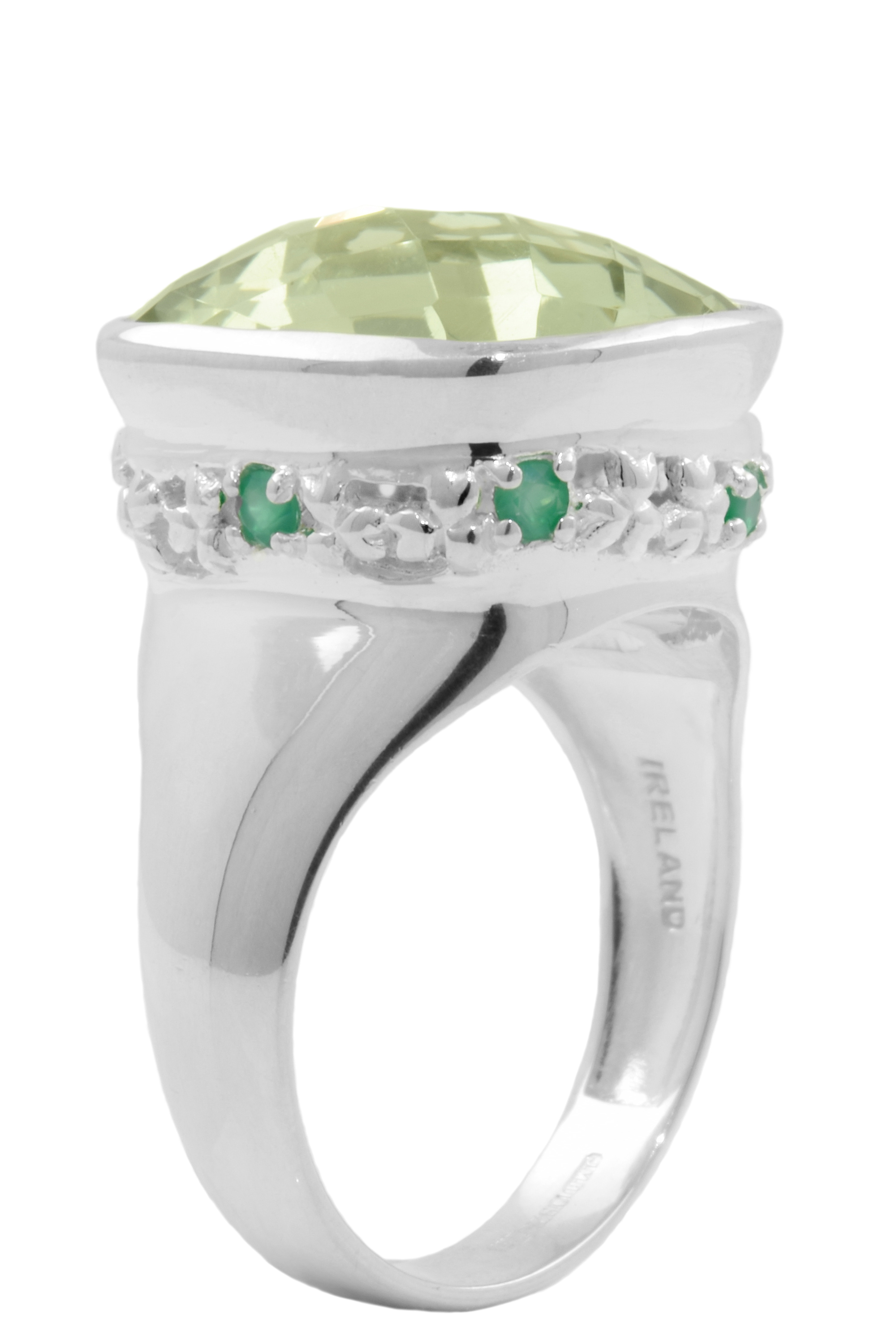 Product image for Shamrock Ring - Green Amethyst and Green Agate Shamrock Ring