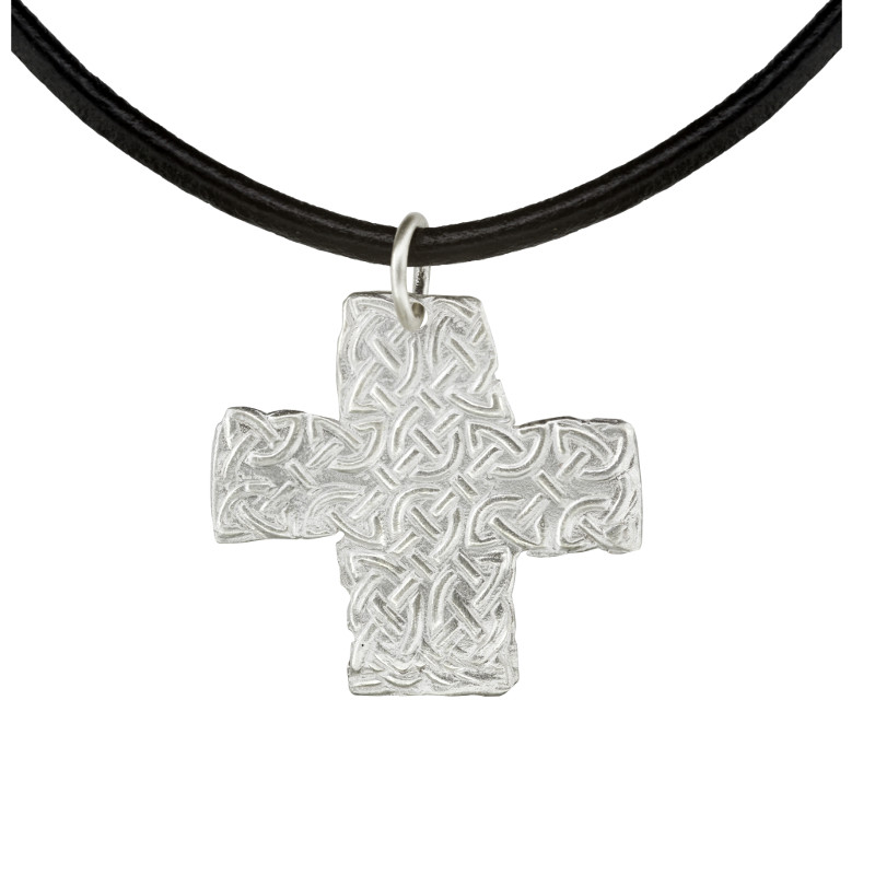 Product image for Celtic Pendant - Handcrafted Sterling Silver Celtic Cross Irish Necklace