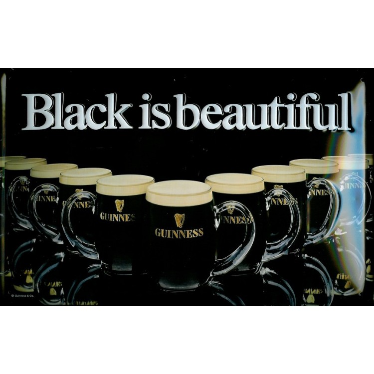 Product image for Guinness 'Black is Beautiful' Metal Sign