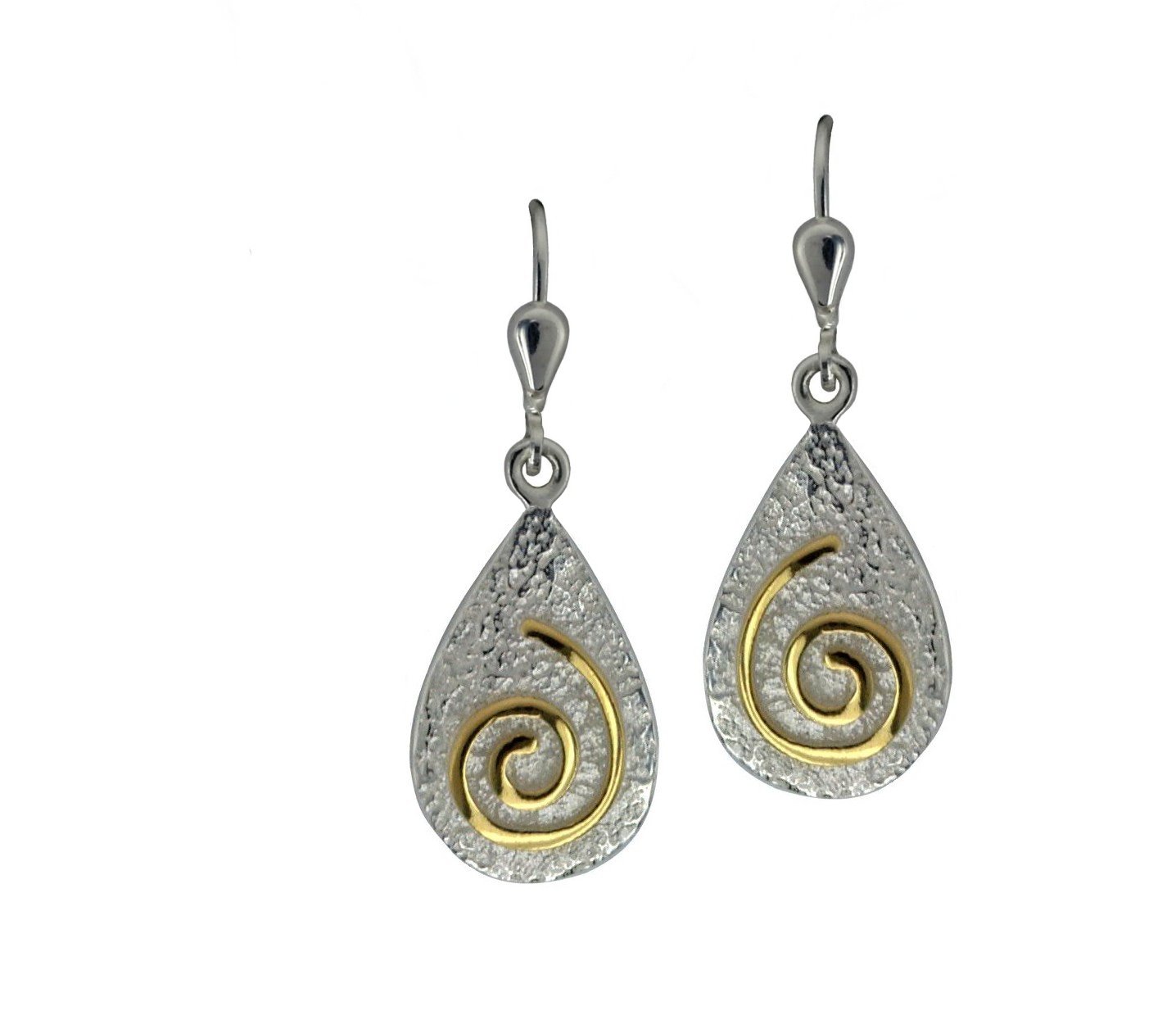 Product image for Irish Earrings - Sterling Silver Newgrange Spiral Earrings