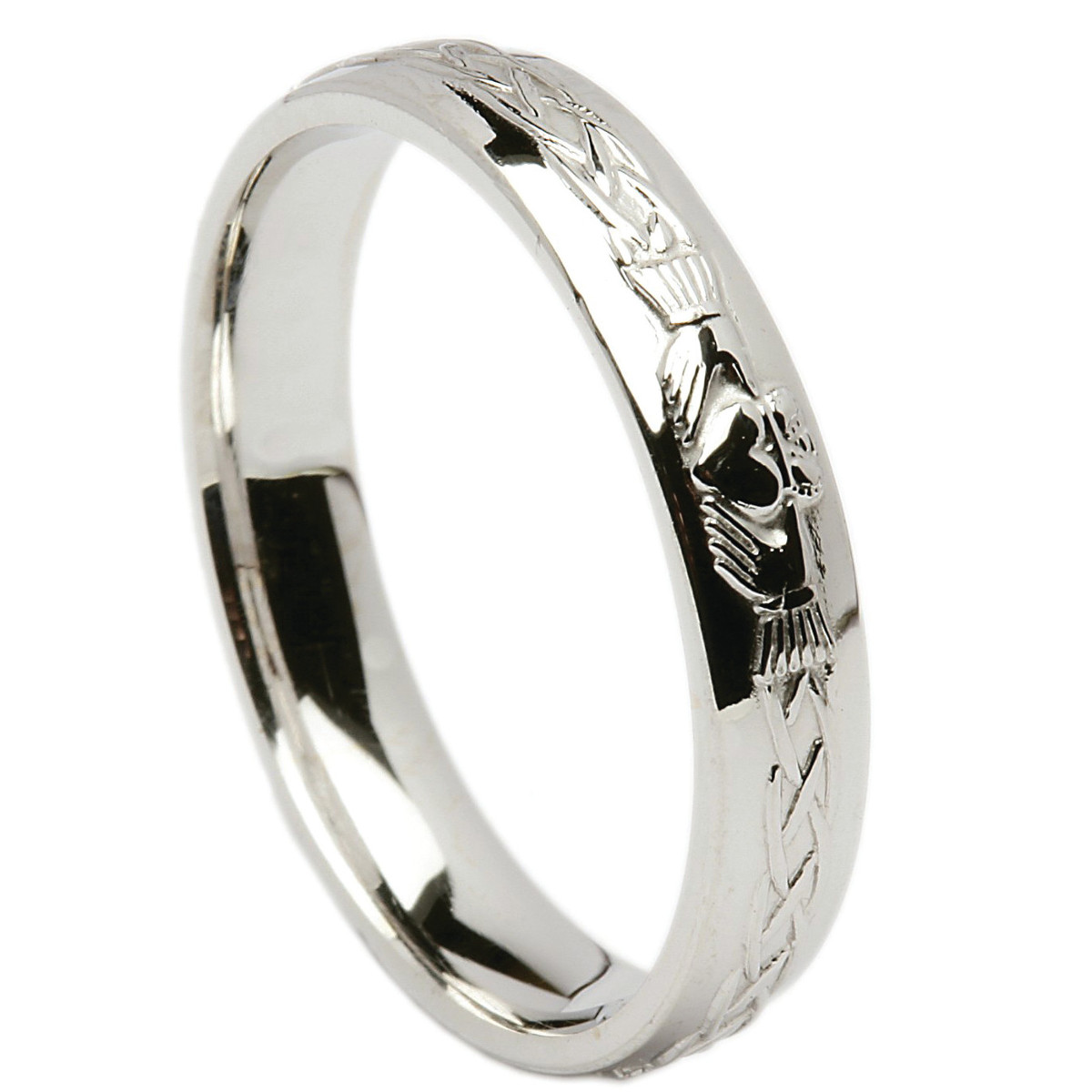 Irish Wedding Ring Celtic Knot Claddagh Mens Wedding