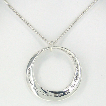 Product image for Irish Necklace - Irish Blessing Mobius Necklace