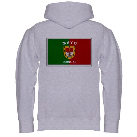 Product image for Irish Sweatshirt - Irish County Hooded Sweatshirt Left Chest - Grey