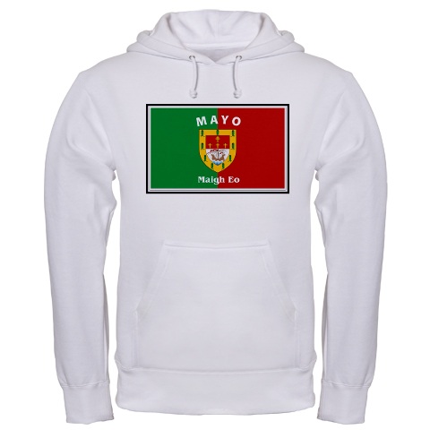 Product image for Irish Sweatshirt - Irish County Hooded Sweatshirt Full Chest - White
