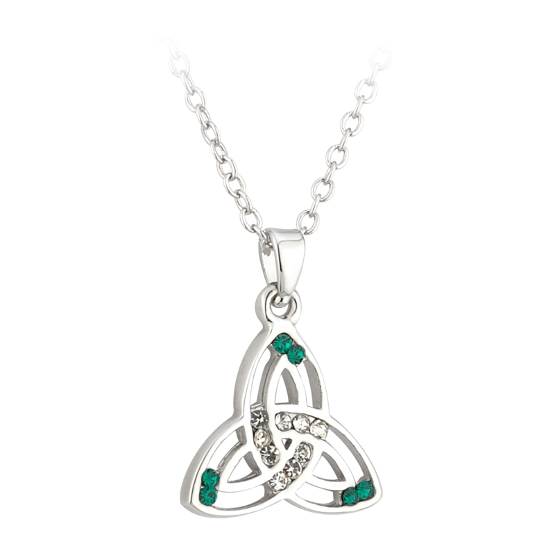 Product image for Irish Pendant - Lucky Crystal Trinity Knot Pendant
