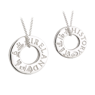 Product image for Irish Pendant - History of Ireland Sterling Silver Reversible Necklace