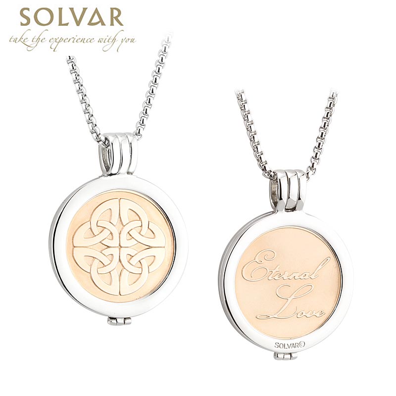 Product image for Irish Coin Pendant - Celtic Knot Coin Gold Plated Pendant