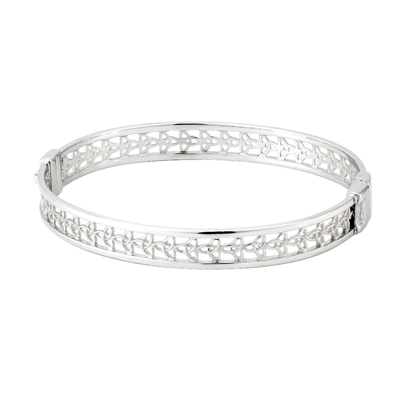 Product image for Celtic Bangle - Sterling Silver Celtic Trinity Knot Bangle