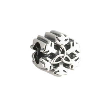 Product image for Silver Trinity Knot Snowflake Bracelet Bead