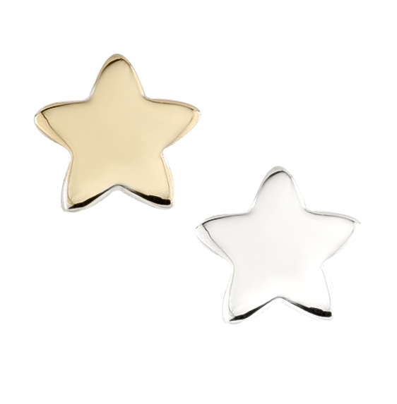 Product image for Sterling Silver & Gold Plated Star Aura Celebration Charm