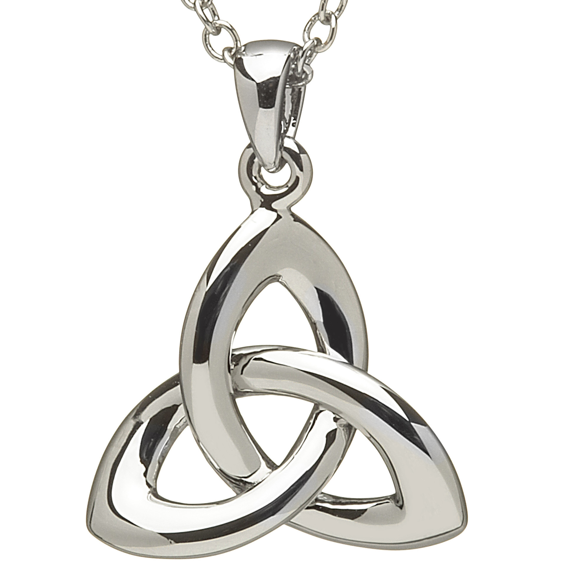 Product image for Trinity Knot Pendant - Sterling Silver Celtic Trinity Knot Pendant with Chain